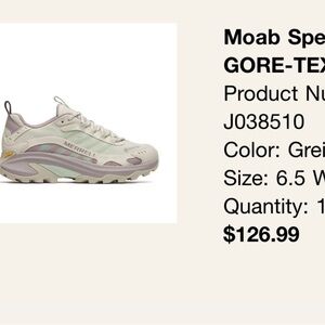 Merrell Women's Moab Speed GORE-TEX Shoes - Light Gray and Purple
